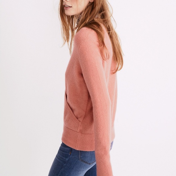 Madewell Wrap-Front Pullover Sweater Knit Tops - Picture 2 of 4